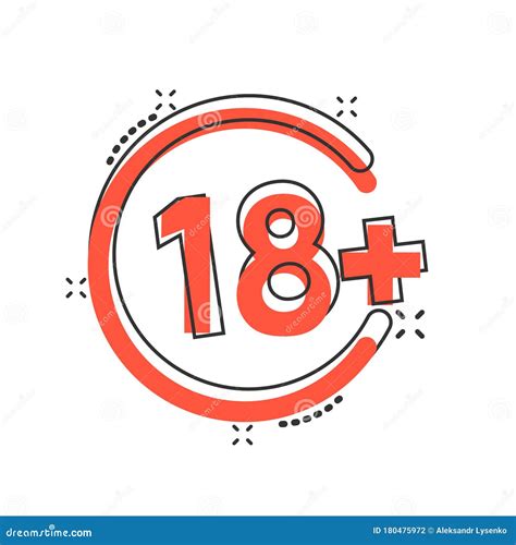 Eighteen Plus Neon Sign On Black Background Vector Illustration ...