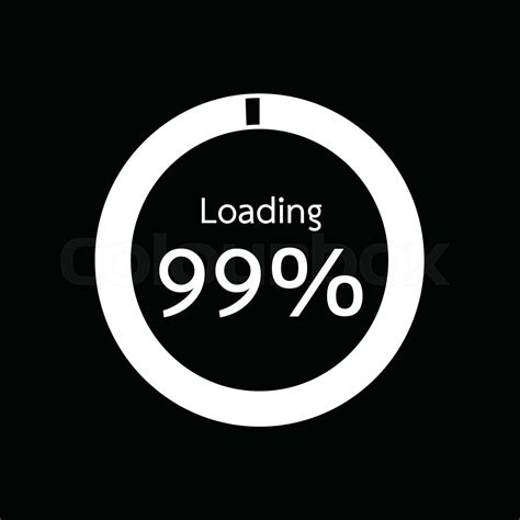 Circle Loading Progress Bars Indicator Icon Illustration Design