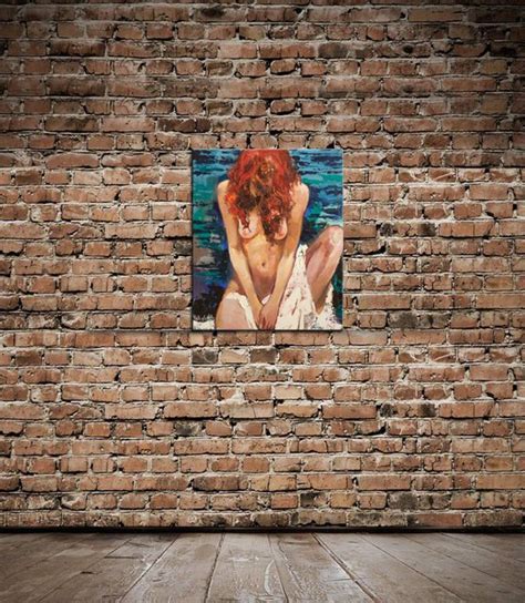 Figure Painting Nude Redhead Girl Portrait Original Oil Painting On Canvas Oil Painting