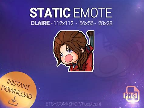 Dbd Emote Claire Redfield On The Hook Emotes Twitch Youtube Kick