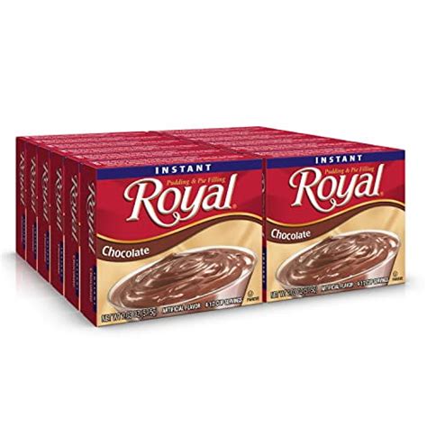 Royal Instant Pudding Dessert Mix Chocolate Fat Free 12 2 Oz Boxes