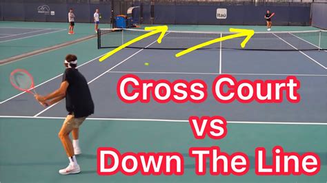 When To Hit Cross Court Down The Line Tennis Singles Strategy YouTube