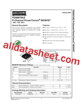 FDS6679AZ Datasheet(PDF) - Fairchild Semiconductor