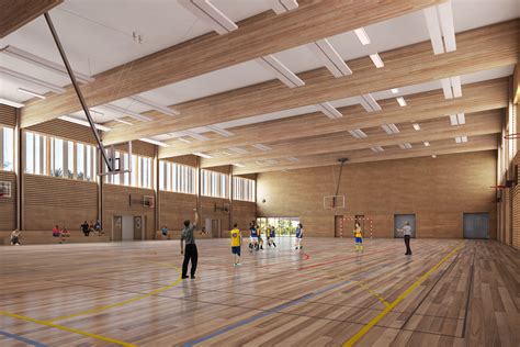 Construction Dun Gymnase Intercommunal Puiseux En France