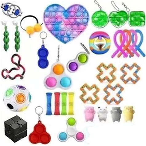 Fidget Toys Pakket Fidget Toys Box Fidget Toy Set 33 Stuks Rainbow