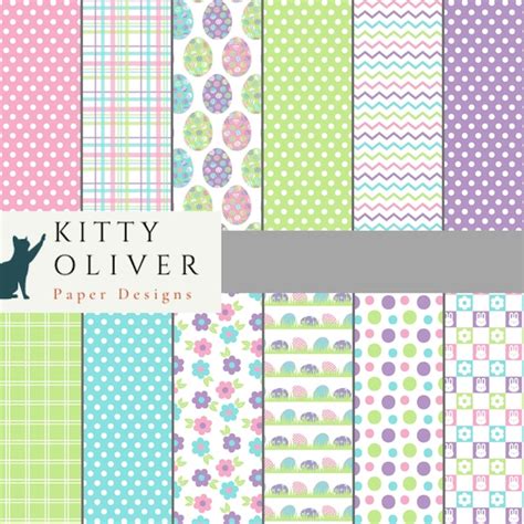 Easter Digital Paper Etsy