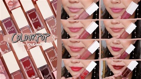 Colourpop Lip Creme All Shades Swatched Youtube