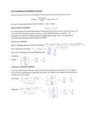 Conditional Probability Formulas: Calculating Probabilities and | Course Hero