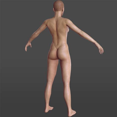 Nude Woman Rigged D Model Obj Fbx Max Free D