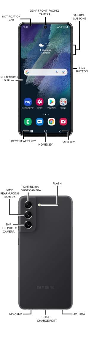 Samsung Galaxy S21 FE SM G990U SM G990U2 Diagram AT T Device Support