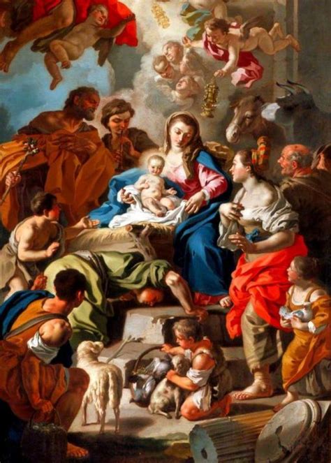 Adoration Of The Shepherds Painting Francesco De Mura Oil Paintings