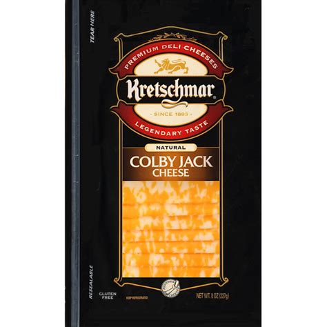 Kretschmar Premium Deli Pre Sliced Colby Jack Cheese Packaged Sliced