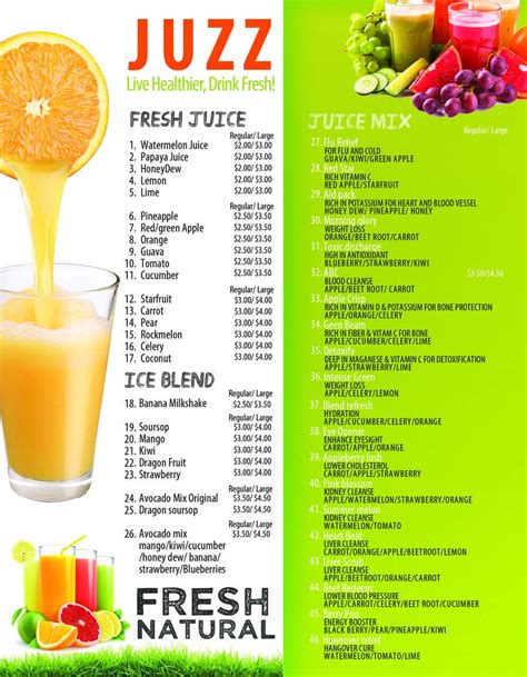 Entry 7 By Jacklai8033399 For Design A Menu For A Juice Stall Freelancer