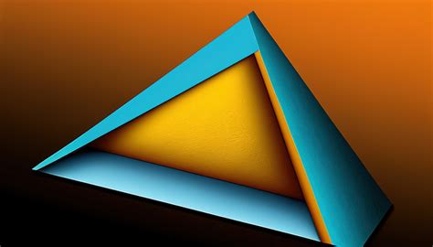 Triangular 3d Animation Of Geometry With Orange And Blue Backgrounds | JPG Free Download - Pikbest