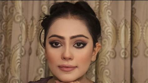 Matte Makeup Look For Beginners Nude Makeup With Half Smokey Eyes YouTube