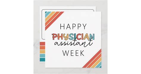 Happy Physician Assistant Week Thank You Card | Zazzle