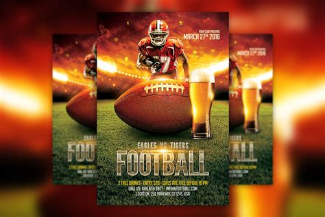 Football Game Flyer Psd Template Download Hyperpix