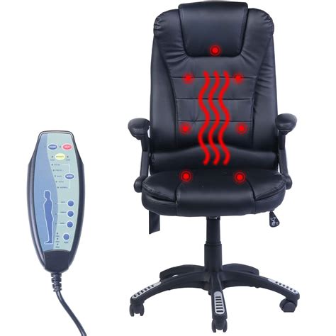 Best Homcom Executive Ergonomic Heated Vibrating Massage Office Chair ...