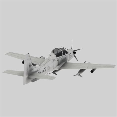 A 29 Super Tucano Modelo 3D 69 Blend Fbx Unknown Obj Free3D