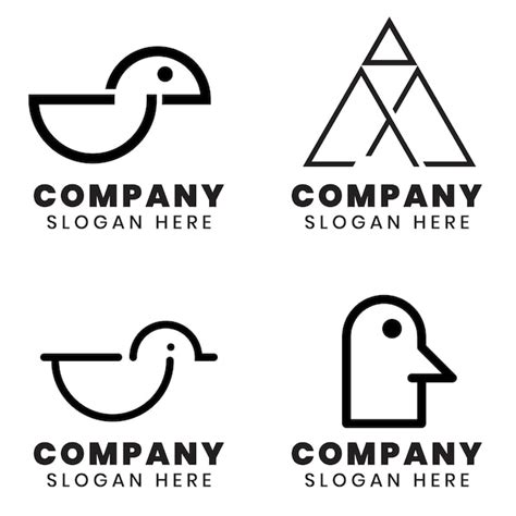 O Design Do Logotipo De Ganso E Pato Pode Ser Usado Para Marcas E