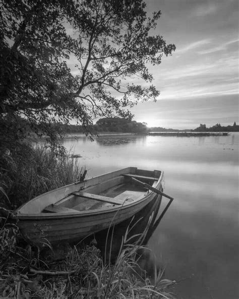 Realistic Drawing of a Boat on a Lake