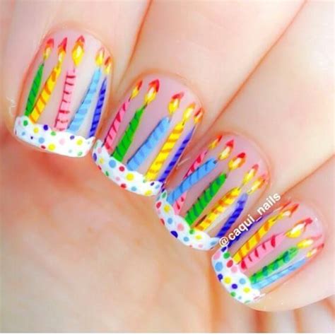 50 Sweet Birthday Nails To Brighten Your Special Day Birthday Nail Art Birthday Nails Nail Art