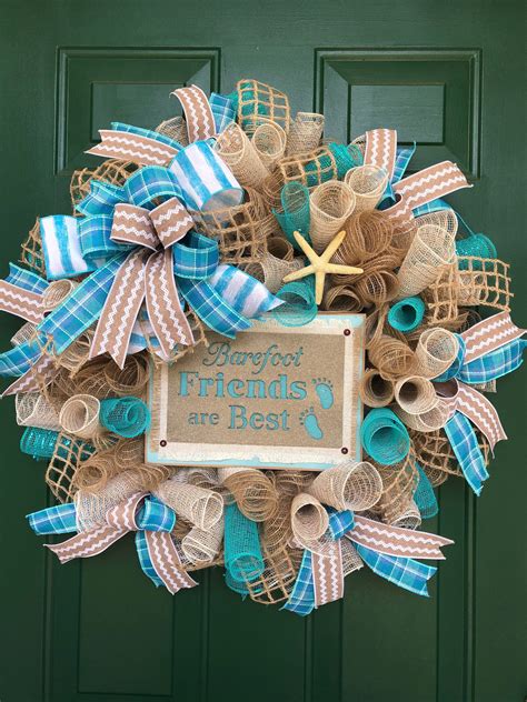 Beach Wreath Summer Wreath Coastal Wreath Nautical Wreath Etsy