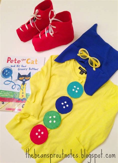 Pete The Cat Four Groovy Buttons Costume Kids Book Character Costumes