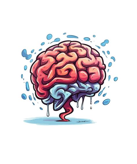 Premium Vector | Brain Cartoon Funny Brain