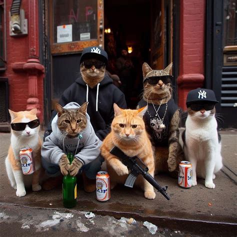 Cats Who Joined Tough Street Gangs Show Off Their Bling In These Funny