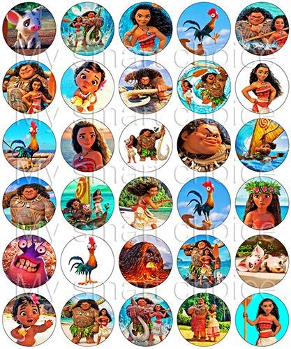 Buy 30 X Moana Party Collection Edible Rice Wafer Paper Cupcake Toppers