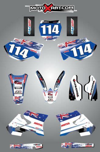 Full Custom Graphic Kit AUSSIE PRIDE STYLE Yamaha YZ 125 250 2008