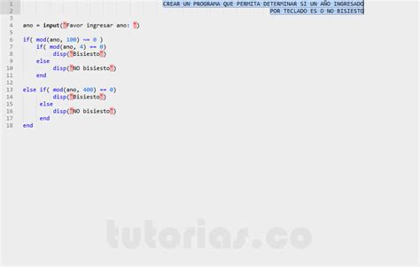 Sentencia If Else Matlab A O Bisiesto Tutorias Co