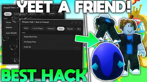 ROBLOX Yeet A Friend Hack Script GUI Auto Farm Auto Egg Inf