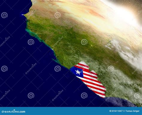 Liberia With Flag In Rising Sun Stock Illustration Illustration Of