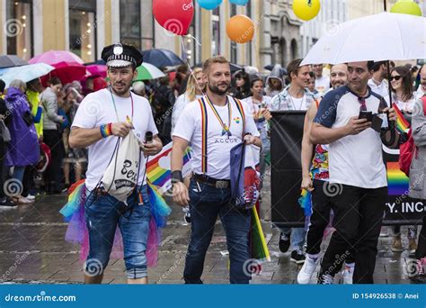People Attending The Gay Pride Parade Also Known As Christopher Street Day CSD In Munich