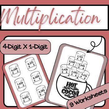 Hot Cocoa Multiplication Craft A Sweet Math Activity Sub Work Rotations