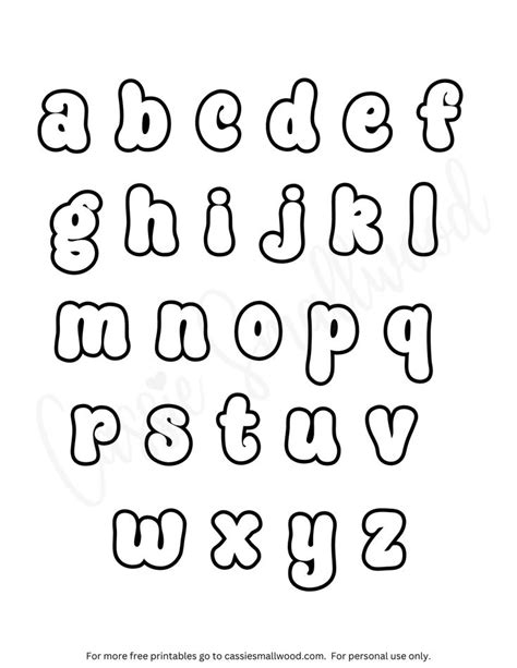 Bubble Letters Coloring Pages Free Printable Cassie Smallwood In 2024 Bubble Letter Fonts