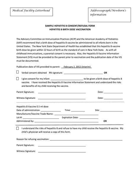 Hepatitis B Vaccine Documentation Form Complete With Ease AirSlate