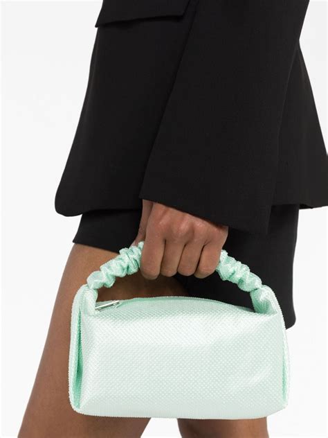 Alexander Wang Scrunchie Crystal Embellished Mini Bag Green FARFETCH