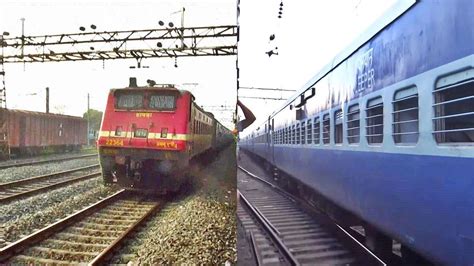 Indian Railways High Speed Parallel Race And Overtake YouTube