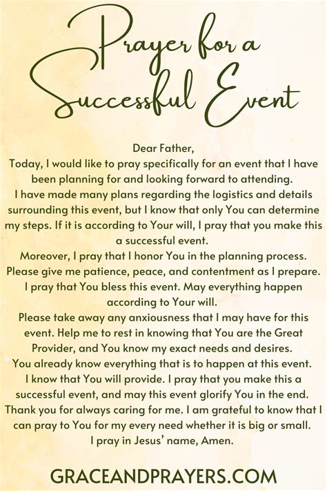 9 Impactful Prayers For A Successful Event Grace And Prayers In 2024