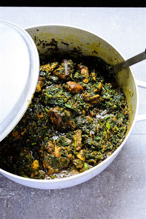 Afang Soup A Green Leafy Nigerian Vegetable Soup Yummy Medley