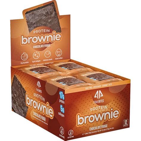 Ap Primebites Protein Brownies Chocolate Fudge 12 Pack 65 Gm Each