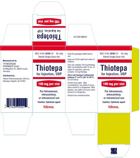 Thiotepa Hikma Pharmaceuticals Usa Inc Fda Package Insert