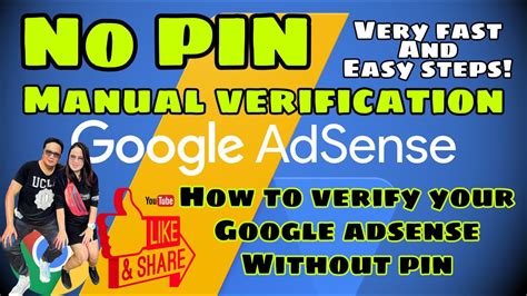 How To Verify Your Google Adsense Without Pin Manual Verification