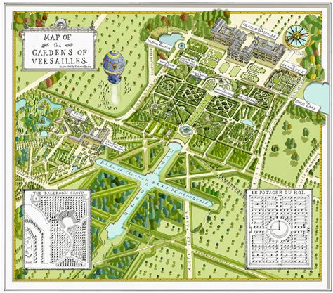 Katherine Baxter illustrator: Gardens of Versailles map for the Daily ...