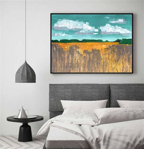 Abstract Landscape Giclee Art Print Landscape Fall Wheat | Etsy