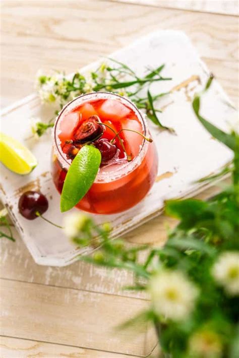 Fresh Cherry Margarita Burrata And Bubbles