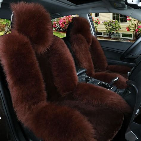 1pc New Sheepskin Fur Car Seat Cover Universal Wool Car Cushion Case